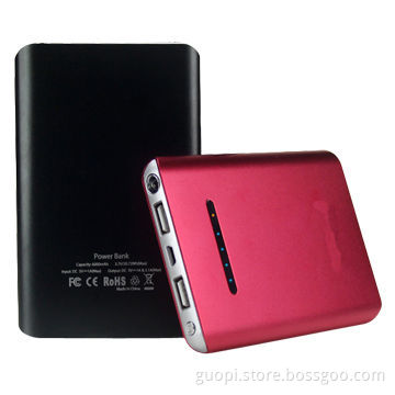 2014 New Arrival Brush Aluminum Wireless 6,000mAh External Power Bank for iPhone 5/5s